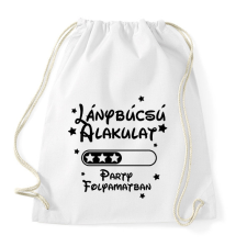 PRINTFASHION Lánybúcsú alakulat Party folyamatban - Sportzsák, Tornazsák - Fehér tornazsák
