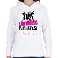 PRINTFASHION Lánybúcsú bebaszcsi csapat - Női kapucnis pulóver - Fehér