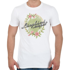 PRINTFASHION Lánybúcsú csapat (virágkoszorú) - Férfi póló - Fehér férfi póló