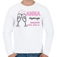 PRINTFASHION Lánybúcsú egyedi névvel - Férfi pulóver - Fehér férfi pulóver, kardigán