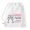 PRINTFASHION Lánybúcsú egyedi névvel - Sportzsák, Tornazsák - Fehér