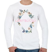 PRINTFASHION Lánybúcsú - Férfi hosszú ujjú póló - Fehér férfi póló