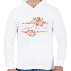 PRINTFASHION Lánybúcsú - Férfi kapucnis pulóver - Fehér