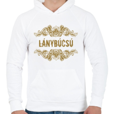 PRINTFASHION Lánybúcsú - Férfi kapucnis pulóver - Fehér férfi pulóver, kardigán