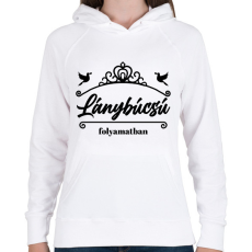 PRINTFASHION Lánybúcsú folyamatban - Női kapucnis pulóver - Fehér