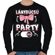 PRINTFASHION Lánybúcsú party on - Férfi pulóver - Fekete