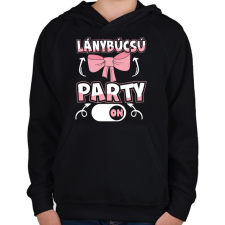 PRINTFASHION Lánybúcsú party on - Gyerek kapucnis pulóver - Fekete gyerek pulóver, kardigán
