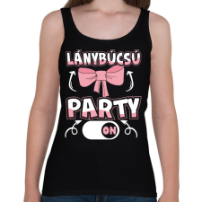 PRINTFASHION Lánybúcsú party on - Női atléta - Fekete női trikó