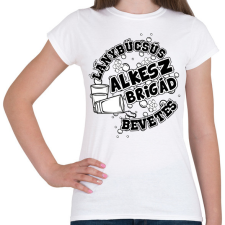 PRINTFASHION Lánybúcsús alkesz brigád - Női póló - Fehér női póló