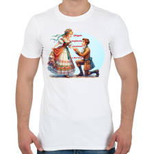 PRINTFASHION Lánykérés - Férfi póló - Fehér férfi póló