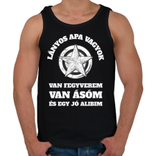 PRINTFASHION LÁNYOS APA 3 - Férfi atléta - Fekete atléta, trikó