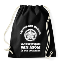 PRINTFASHION LÁNYOS APA 3 - Sportzsák, Tornazsák - Fekete tornazsák