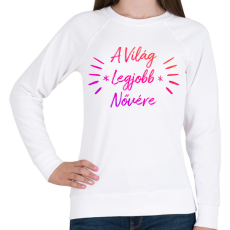 PRINTFASHION Lánytesós - Női pulóver - Fehér