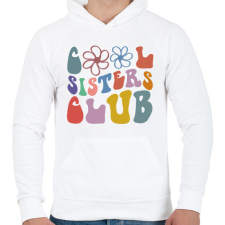 PRINTFASHION Lánytestvér klub - Férfi kapucnis pulóver - Fehér férfi pulóver, kardigán