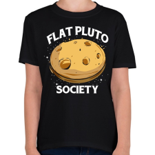 PRINTFASHION Lapos Pluto elmélet - Gyerek póló - Fekete gyerek póló