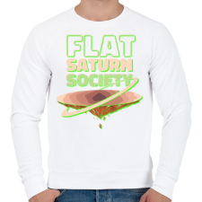 PRINTFASHION Lapos szaturnusz  - Flat Saturn - Férfi pulóver - Fehér férfi pulóver, kardigán