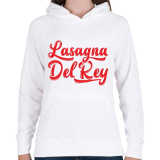 PRINTFASHION Lasagna - Női kapucnis pulóver - Fehér női pulóver, kardigán