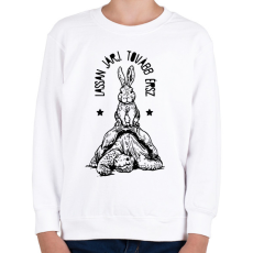 PRINTFASHION Lassan járj - Gyerek pulóver - Fehér