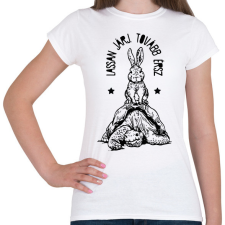 PRINTFASHION Lassan járj - Női póló - Fehér női póló