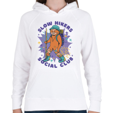 PRINTFASHION Lassú kirándulók klubja - Női kapucnis pulóver - Fehér