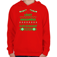 PRINTFASHION LAST CHRISTMAS 2 - Gyerek kapucnis pulóver - Piros