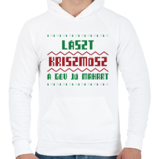 PRINTFASHION LAST CHRISTMAS 3 - Férfi kapucnis pulóver - Fehér