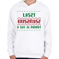 PRINTFASHION LAST CHRISTMAS 3 - Gyerek kapucnis pulóver - Fehér gyerek pulóver, kardigán