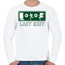 PRINTFASHION last-exit - Férfi pulóver - Fehér férfi pulóver, kardigán