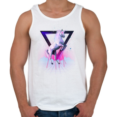PRINTFASHION Last laser unicorn - Férfi atléta - Fehér