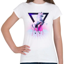 PRINTFASHION Last laser unicorn - Női póló - Fehér női póló