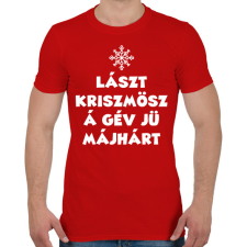 PRINTFASHION Lászt kriszmösz - Férfi póló - Piros férfi póló