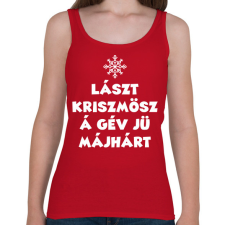 PRINTFASHION Lászt kriszmösz - Női atléta - Cseresznyepiros női trikó