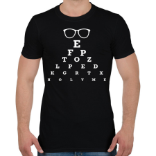 PRINTFASHION Látásvizsgáló - Férfi póló - Fekete férfi póló