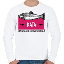 PRINTFASHION Láthatáron a horgászok űrnője - Névvel - Férfi pulóver - Fehér női pulóver, kardigán