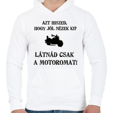 PRINTFASHION LÁTNÁD1 - Férfi kapucnis pulóver - Fehér férfi pulóver, kardigán