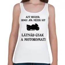 PRINTFASHION LÁTNÁD2 - Női atléta - Fehér női trikó