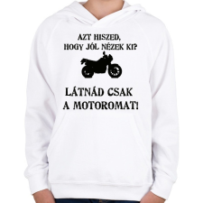 PRINTFASHION LÁTNÁD4 - Gyerek kapucnis pulóver - Fehér gyerek pulóver, kardigán