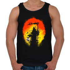 PRINTFASHION Látogatás - Férfi atléta - Fekete atléta, trikó