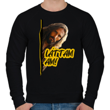 PRINTFASHION Láttam ám - Jézus mém - Férfi pulóver - Fekete férfi pulóver, kardigán