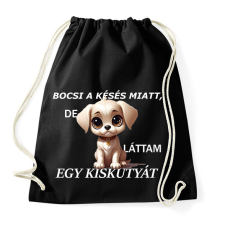 PRINTFASHION láttam egy kiskutyát - Sportzsák, Tornazsák - Fekete tornazsák