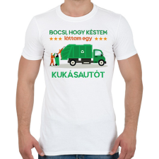 PRINTFASHION Láttam egy kukásautót - Férfi póló - Fehér férfi póló