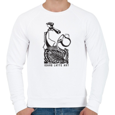 PRINTFASHION Latte art - Férfi pulóver - Fehér férfi pulóver, kardigán