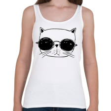 PRINTFASHION Laza macsek - Női atléta - Fehér női trikó