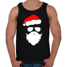 PRINTFASHION Laza mikulás - Férfi atléta - Fekete atléta, trikó