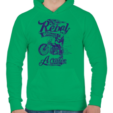 PRINTFASHION Lázadó - Férfi kapucnis pulóver - Zöld