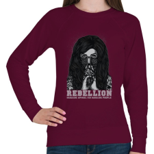 PRINTFASHION Lázadó - Női pulóver - Bordó női pulóver, kardigán