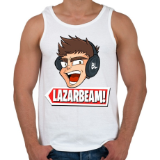 PRINTFASHION lazarbeam - Férfi atléta - Fehér