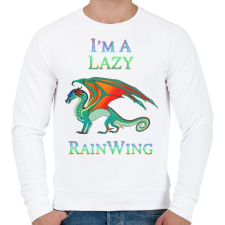 PRINTFASHION Lazy dragon - Férfi pulóver - Fehér férfi pulóver, kardigán
