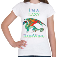 PRINTFASHION Lazy dragon - Női póló - Fehér