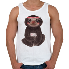 PRINTFASHION Lazy - Férfi atléta - Fehér